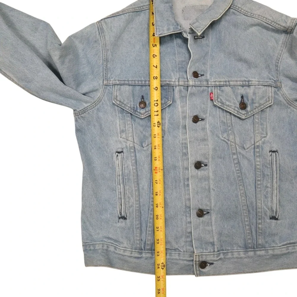 Vtg 1984 Levi's Denim Trucker Jacket Men's L (42R) Light Wash 70506-0211 USA VGC